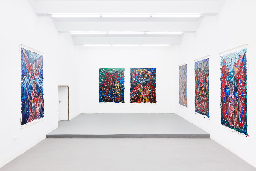 „A bika csókja” című kiállítás enteriőrje  Fotó: Biró Dávid